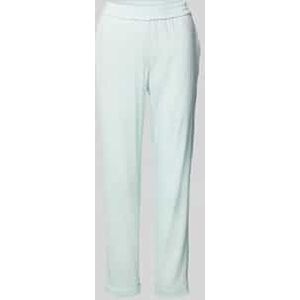 Regular fit linnen broek met elastische band