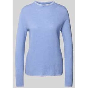 Regular fit shirt met lange mouwen van zuivere wol in gebreide look