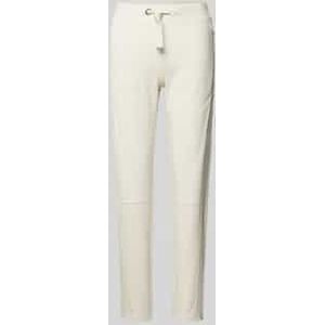 Stoffen slim fit broek met structuurpatroon