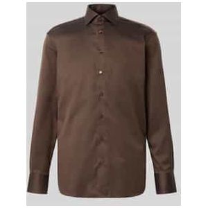 Regular fit zakelijk overhemd met kentkraag