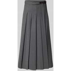 Uitlopende wikkelrok van scheerwolmix, model 'FASTOSO'