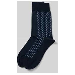 Sokken met logostitching in een set van 2 paar, model 'JACQUARD'