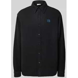 Regular fit vrijetijdsoverhemd met labelpatch, model 'AFAZ'