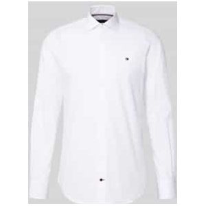 Slim fit zakelijk overhemd van puur katoen