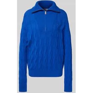 Tommy Hilfiger - SOFT WOOL CABLE 1/2 ZIP LS SWT - Schipperstrui - Kobalt - Van Zuivere Wol