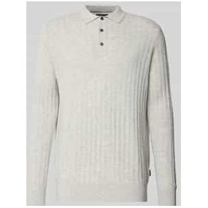 Regular fit gebreide pullover van een mix van wol en katoen, model 'SMEATON'