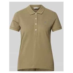 Slim fit poloshirt met labelstitching