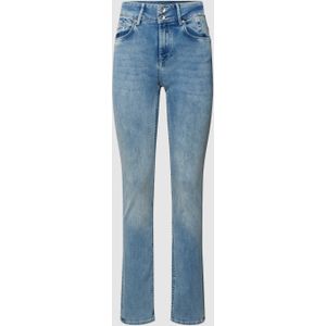 Jeans met labeldetails, model 'CARO'
