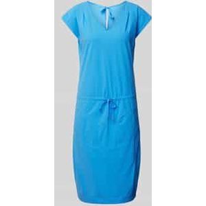 Knielange jurk met vetersluiting, model 'GIRA'