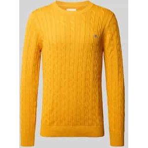 Gebreide pullover met ribboorden