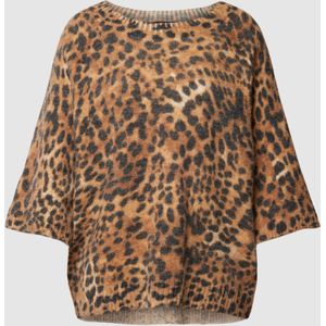 Gebreide pullover met dierenprint