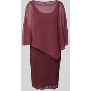 Cocktailjurk met semi-transparante garnering