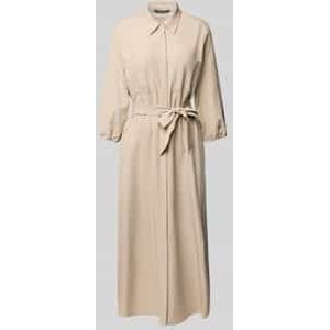 Blousejurk - Effen - Viscose - Driekwart Mouw - Getailleerd