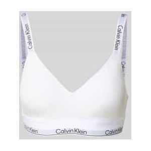 Calvin Klein - LGHTLY LINED BRALETTE - Bralette - Wit - Met Logo-Opschrift