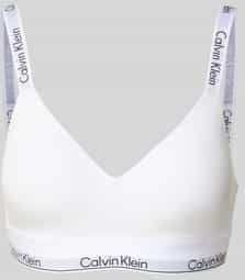 Calvin Klein - LGHTLY LINED BRALETTE - Bralette - Wit - Met Logo-Opschrift