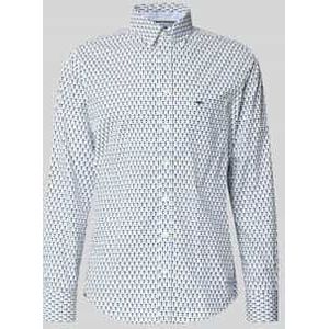 Slim fit vrijetijdsoverhemd met logostitching