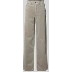 Wide leg corduroy broek van katoenmix