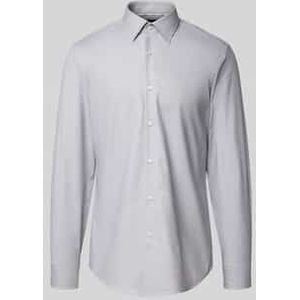Slim fit zakelijk overhemd van een mix van katoen en elastaan