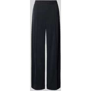 Wide leg stoffen broek met vaste persplooien