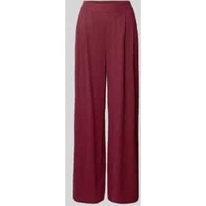 Straight leg stoffen broek met bandplooien