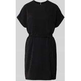 Oversized jurk met strikceintuur, model 'SANDRA'