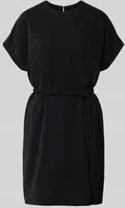 Oversized jurk met strikceintuur, model 'SANDRA'