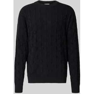 Gebreide pullover met ronde hals, model 'EASY'