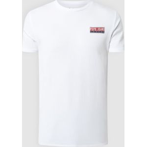 Slim fit T-shirt met logoprint, model 'Jossy'