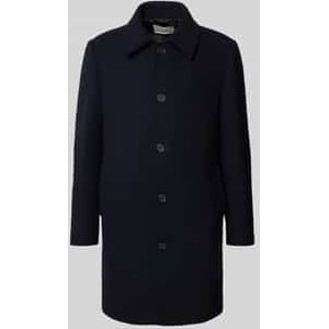 Selected Homme - ARCHIVE - Lange Wollen Jas - Regular Fit - Platte Kraag