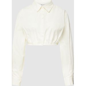 Korte blouse met haaikraag