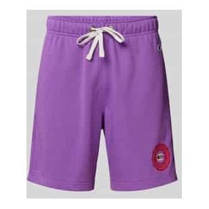 Regular fit sweatshorts met logobadge