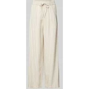 Regular fit brede broek in een mengsel van viscose en linnen, model 'PIA'