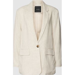 Blazer met linnen in effen design, model 'LUCY'