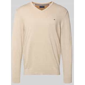 Gebreide pullover met V-hals