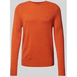 Wollen pullover met logostitching