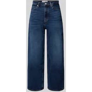 Wide leg jeans van elastische katoenmix, model 'TOLVA'
