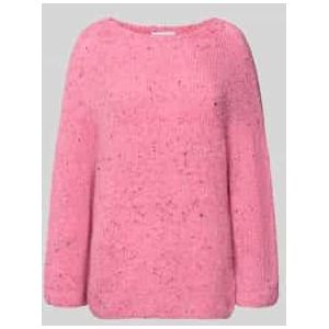 Gebreide pullover met alpaca en 3/4-mouwen