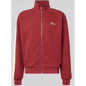 Sweatjack met opstaande kraag en steekzakken