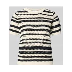 Gebreid shirt met ajourpatroon