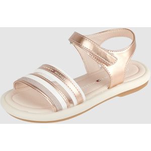 Sandalen met metallic look