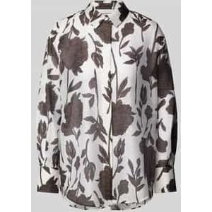 Overhemdblouse van een mix van lyocell en linnen