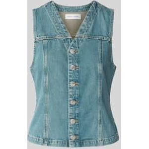 Jeansgilet met knoopsluiting, model 'SABETH'