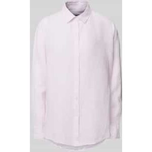 Regular fit overhemdblouse van linnen met doorknoopsluiting