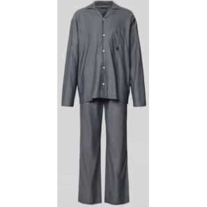 Relaxed fit pyjama van puur katoen, model 'HERRINGBONE'