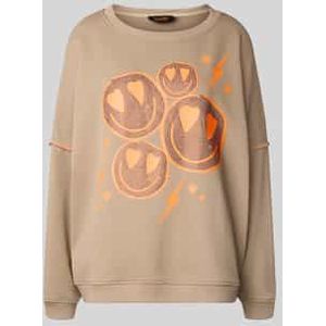 Relaxed fit sweatshirt met motiefprint