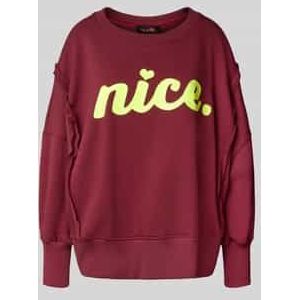 Relaxed fit sweatshirt met statementprint en ronde hals