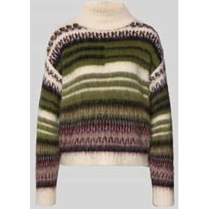 More & More - Blouse - Streepmotief - Opstaande Kraag