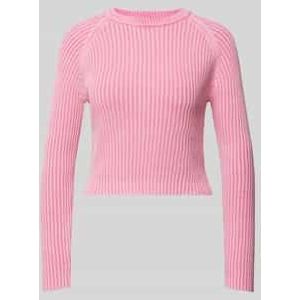 Regular fit gebreide pullover met verwassen look, model 'REAL'