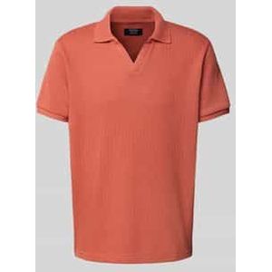 Regular fit poloshirt met V-hals