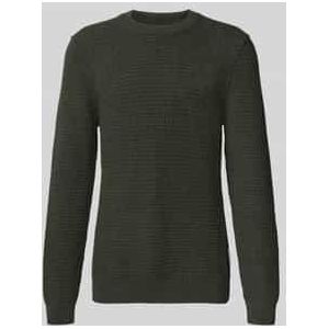 Regular fit gebreide pullover van katoenmix